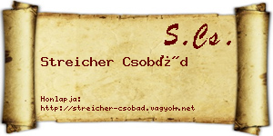 Streicher Csobád névjegykártya